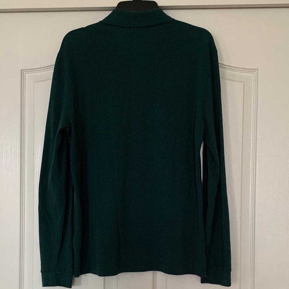 Lacoste Men's Green LS Polo Shirt - Picture 2 of 11